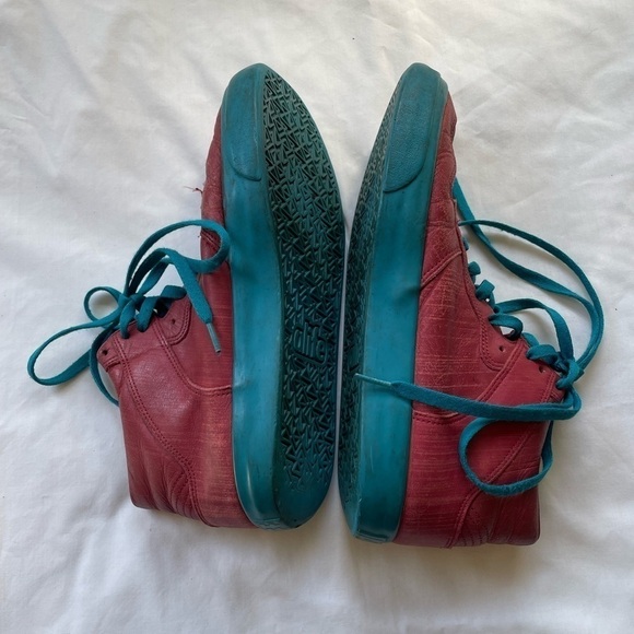 Alife x Barney’s New York Leather High Top Sneakers‎ in Red Blue Size 9.5 - Picture 8 of 9
